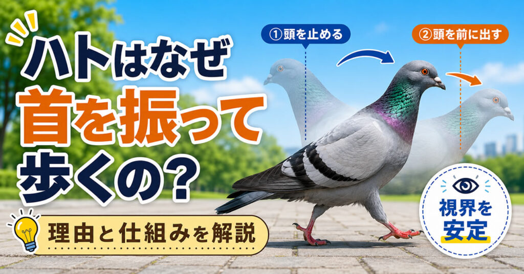 ハトはなぜ首を振って歩くの?理由と仕組みを解説