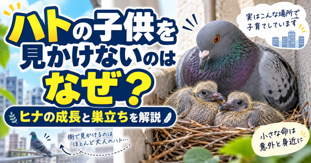 ハトの子供を見かけないのはなぜ？ヒナの成長と巣立ちを解説