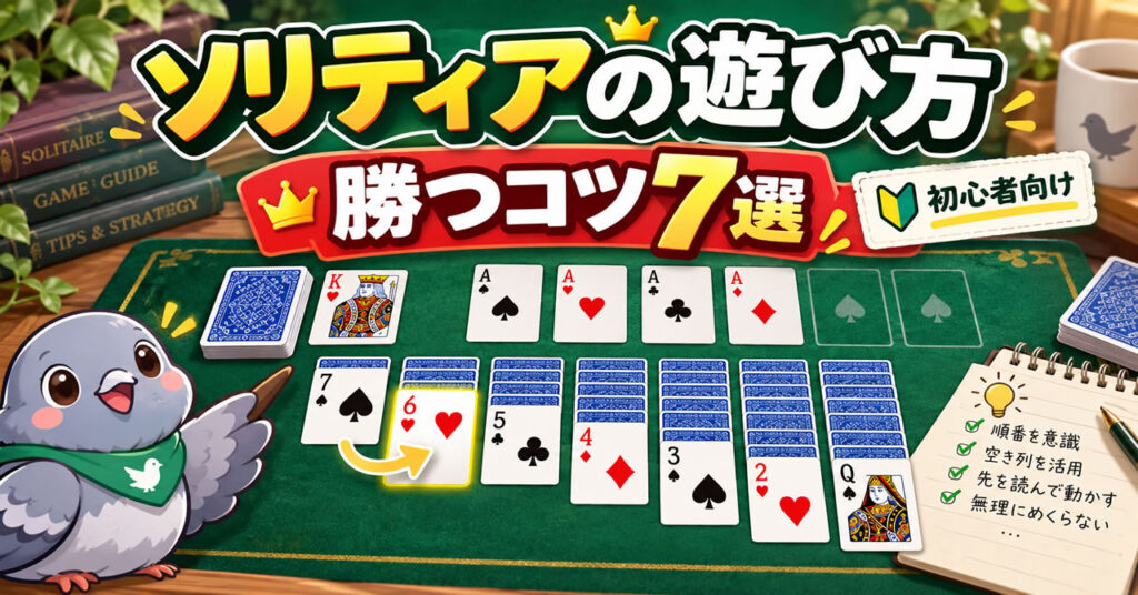 ソリティアの遊び方・勝つコツ7選|初心者向けにルールと攻略の基本を解説