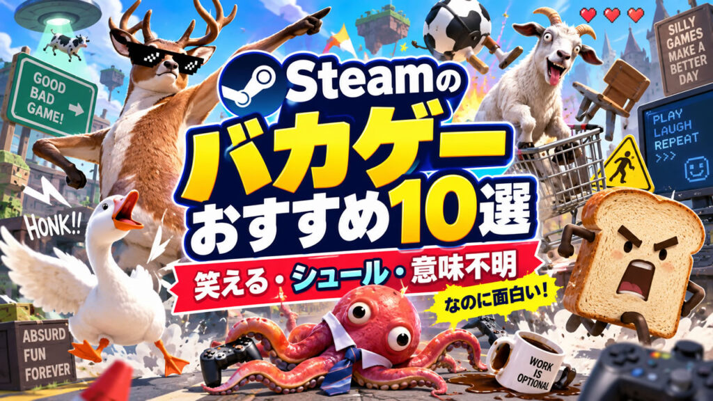 Steamのバカゲーおすすめ10選｜笑える・シュール・意味不明なのに面白いゲームを紹介
