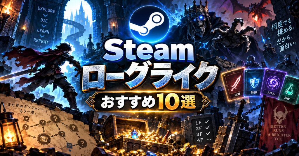 Steamのローグライクおすすめ10選｜アクション・カード・協力プレイの名作を比較